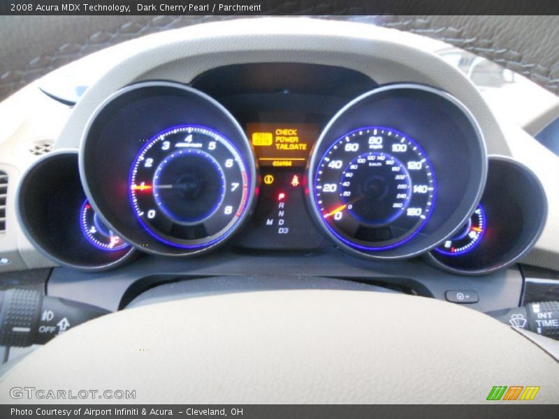 Dark Cherry Pearl / Parchment 2008 Acura MDX Technology