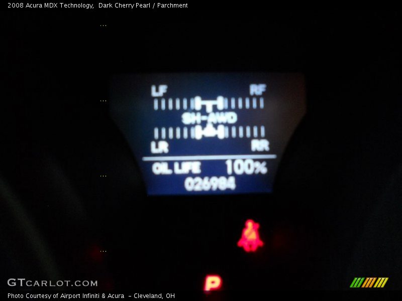 Dark Cherry Pearl / Parchment 2008 Acura MDX Technology