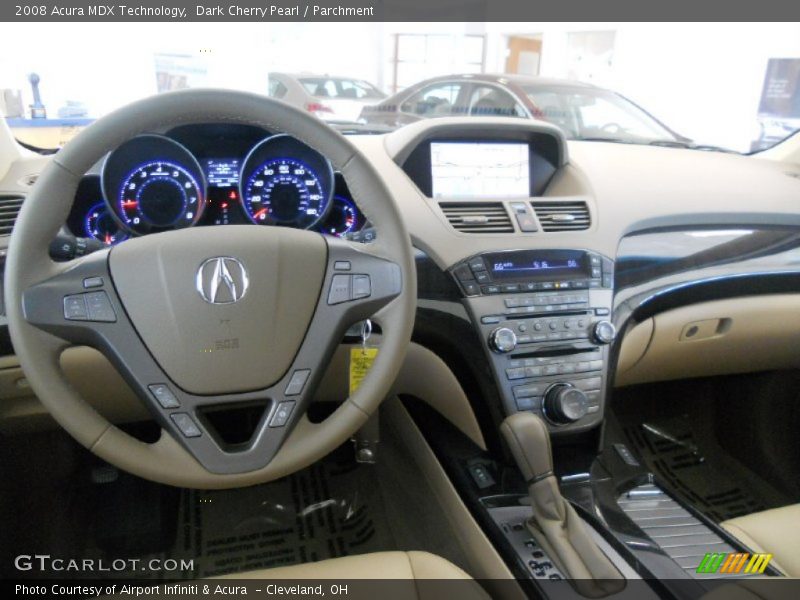 Dark Cherry Pearl / Parchment 2008 Acura MDX Technology