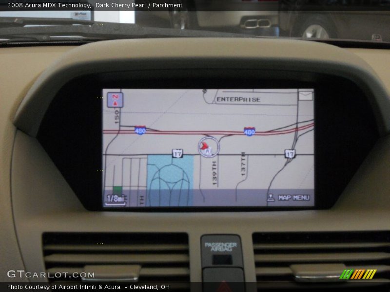 Dark Cherry Pearl / Parchment 2008 Acura MDX Technology
