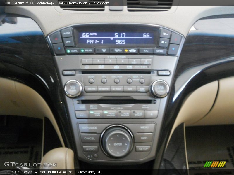 Dark Cherry Pearl / Parchment 2008 Acura MDX Technology