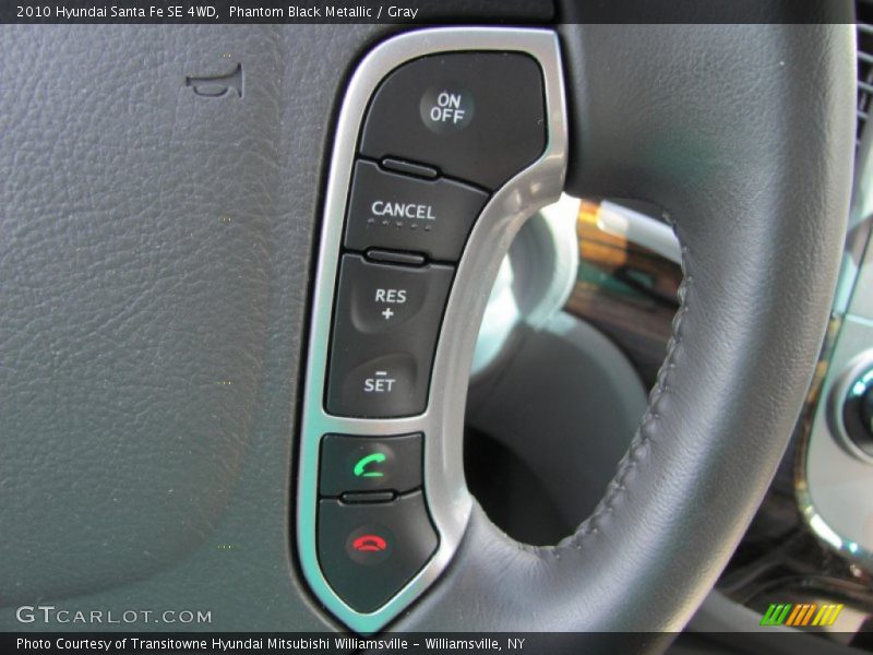 Controls of 2010 Santa Fe SE 4WD