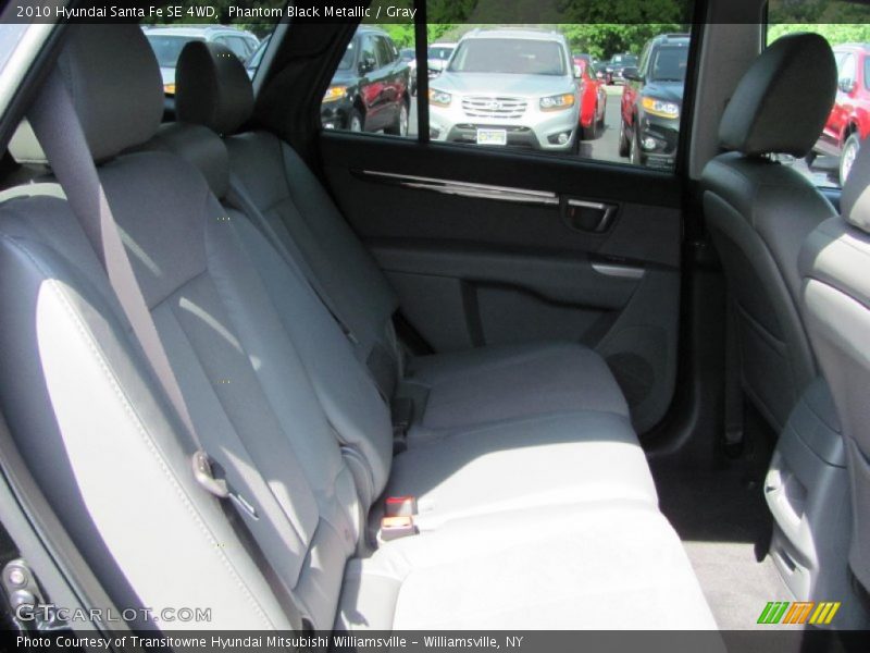 Phantom Black Metallic / Gray 2010 Hyundai Santa Fe SE 4WD