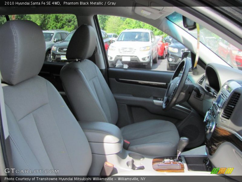 Phantom Black Metallic / Gray 2010 Hyundai Santa Fe SE 4WD
