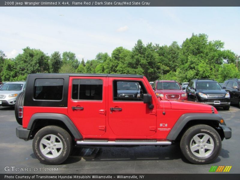 Flame Red / Dark Slate Gray/Med Slate Gray 2008 Jeep Wrangler Unlimited X 4x4
