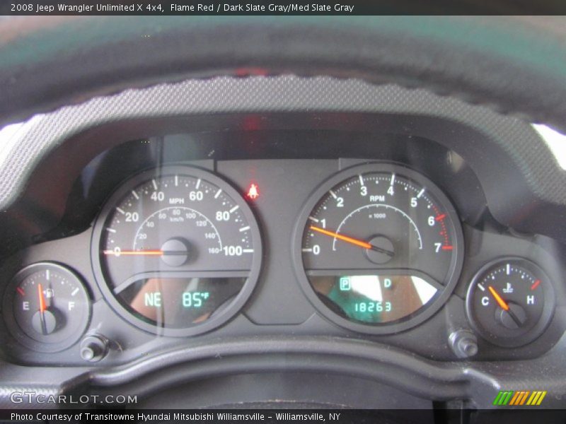 Flame Red / Dark Slate Gray/Med Slate Gray 2008 Jeep Wrangler Unlimited X 4x4