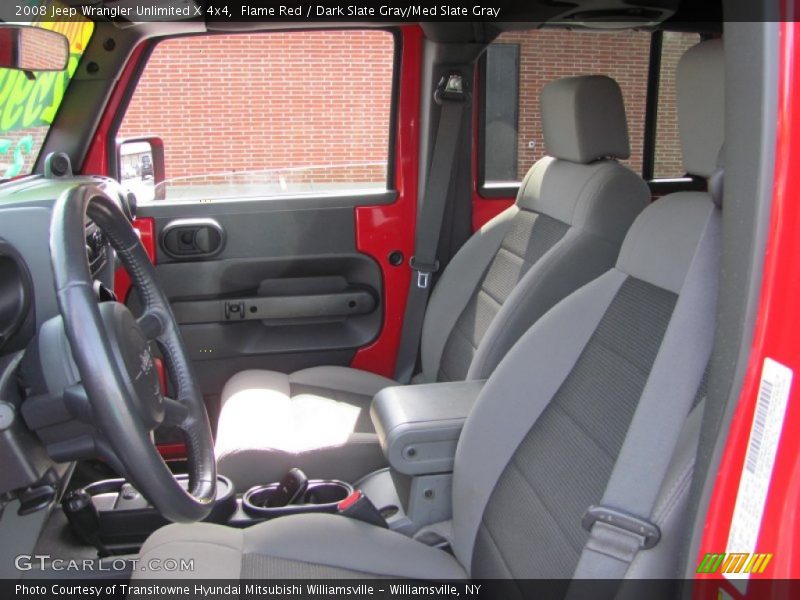 Flame Red / Dark Slate Gray/Med Slate Gray 2008 Jeep Wrangler Unlimited X 4x4