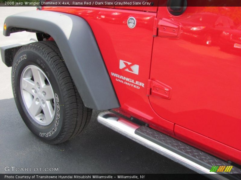 Flame Red / Dark Slate Gray/Med Slate Gray 2008 Jeep Wrangler Unlimited X 4x4