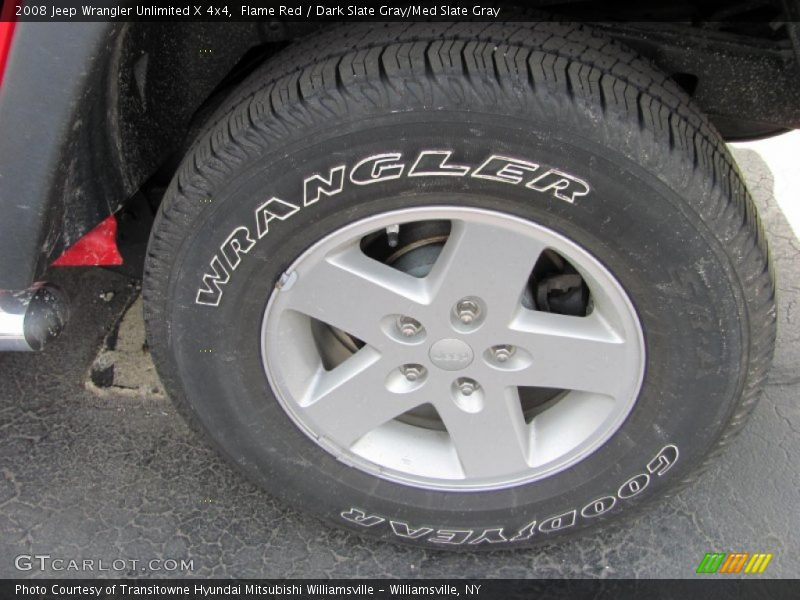 Flame Red / Dark Slate Gray/Med Slate Gray 2008 Jeep Wrangler Unlimited X 4x4
