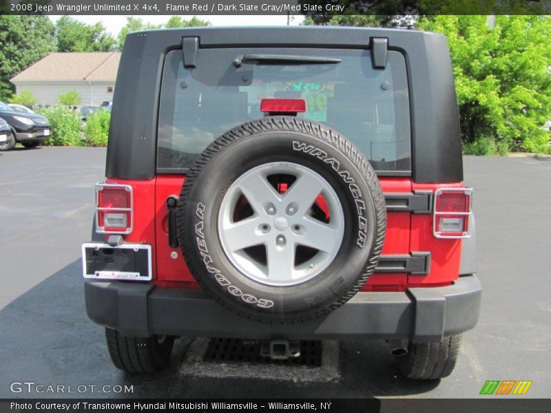 Flame Red / Dark Slate Gray/Med Slate Gray 2008 Jeep Wrangler Unlimited X 4x4