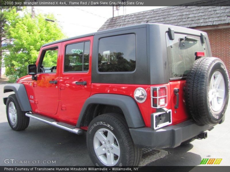 Flame Red / Dark Slate Gray/Med Slate Gray 2008 Jeep Wrangler Unlimited X 4x4