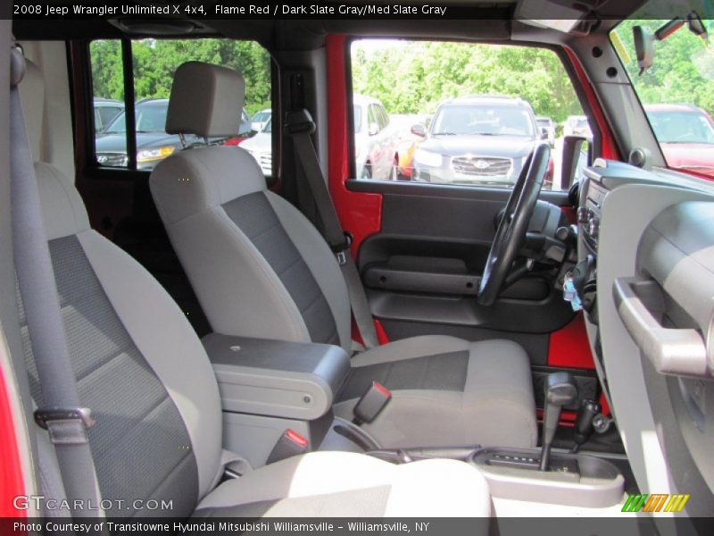 Flame Red / Dark Slate Gray/Med Slate Gray 2008 Jeep Wrangler Unlimited X 4x4
