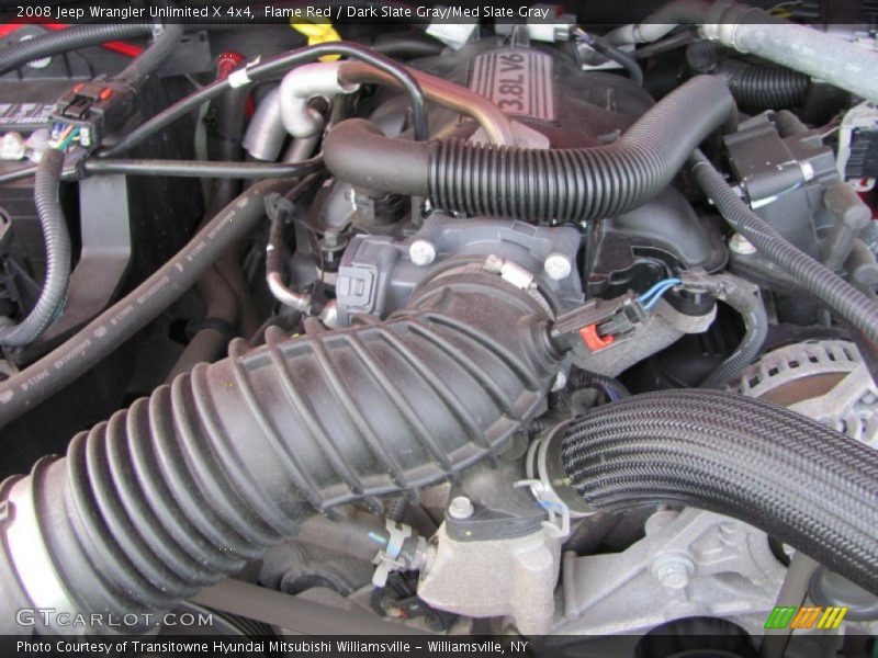Flame Red / Dark Slate Gray/Med Slate Gray 2008 Jeep Wrangler Unlimited X 4x4