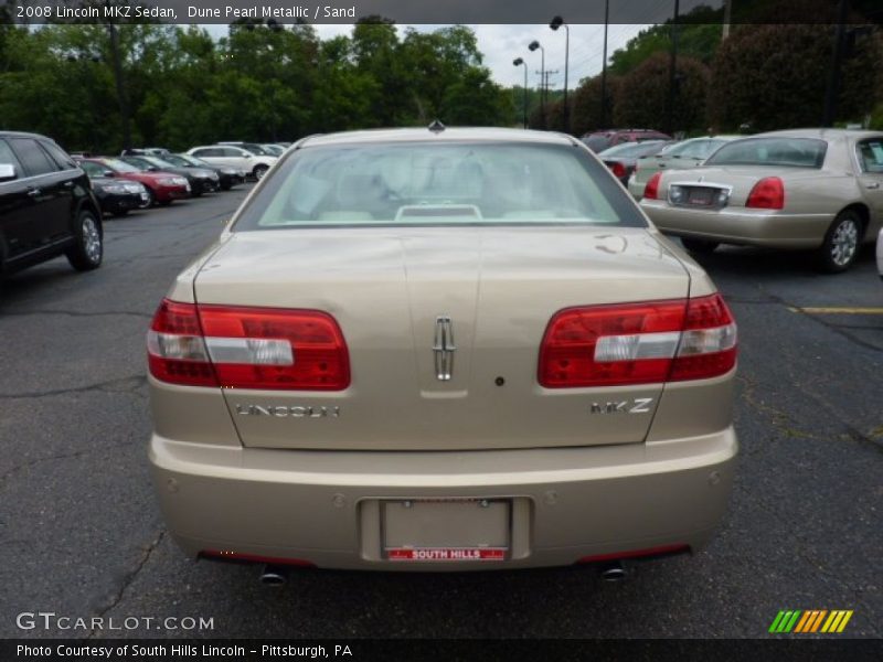 Dune Pearl Metallic / Sand 2008 Lincoln MKZ Sedan