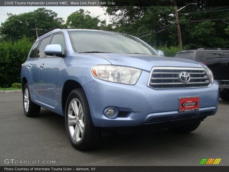 Wave Line Pearl / Ash Gray 2008 Toyota Highlander Limited 4WD