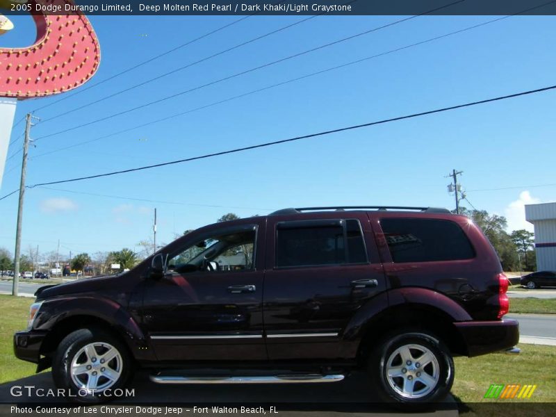Deep Molten Red Pearl / Dark Khaki/Light Graystone 2005 Dodge Durango Limited