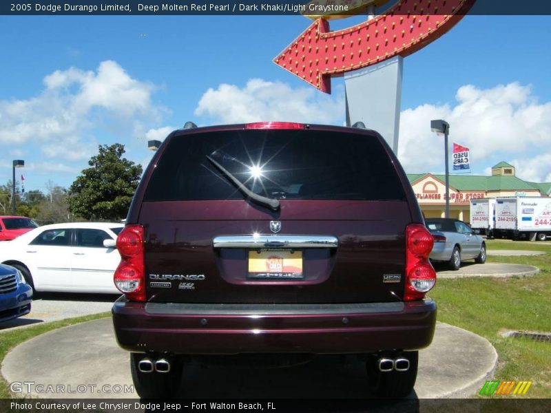 Deep Molten Red Pearl / Dark Khaki/Light Graystone 2005 Dodge Durango Limited