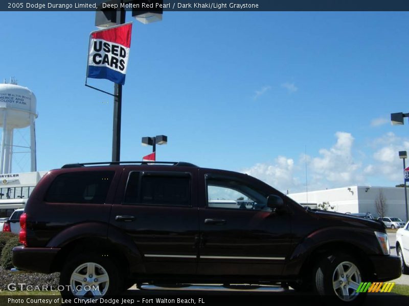 Deep Molten Red Pearl / Dark Khaki/Light Graystone 2005 Dodge Durango Limited