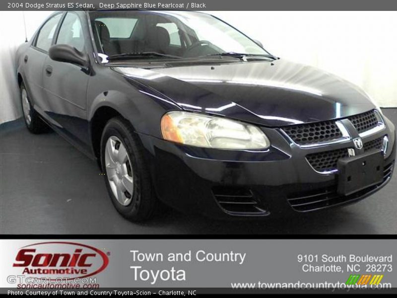 Deep Sapphire Blue Pearlcoat / Black 2004 Dodge Stratus ES Sedan