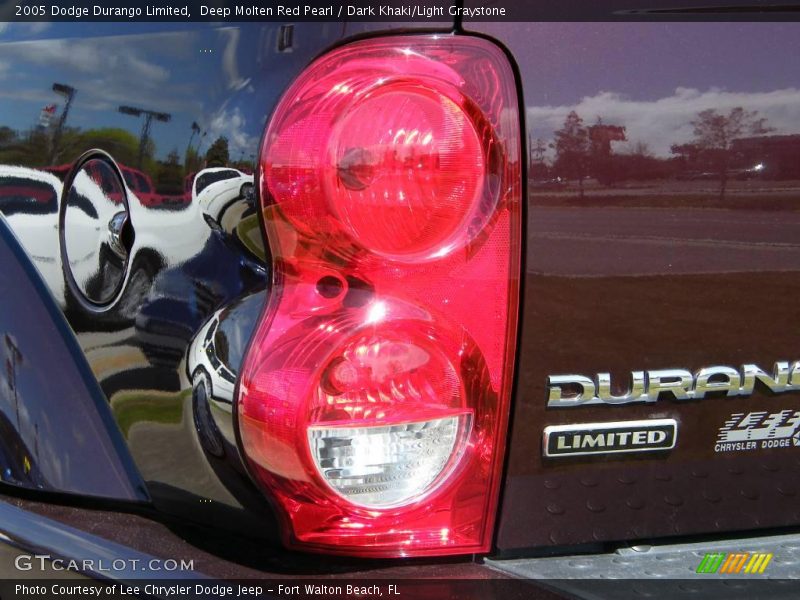 Deep Molten Red Pearl / Dark Khaki/Light Graystone 2005 Dodge Durango Limited