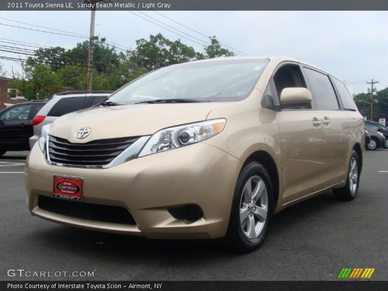 Sandy Beach Metallic / Light Gray 2011 Toyota Sienna LE