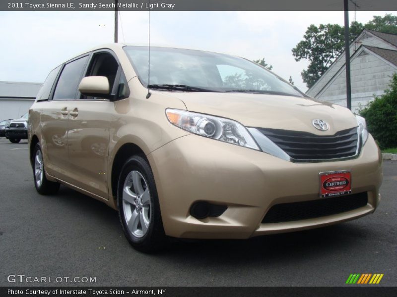 Sandy Beach Metallic / Light Gray 2011 Toyota Sienna LE
