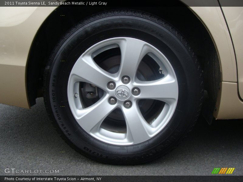 Sandy Beach Metallic / Light Gray 2011 Toyota Sienna LE