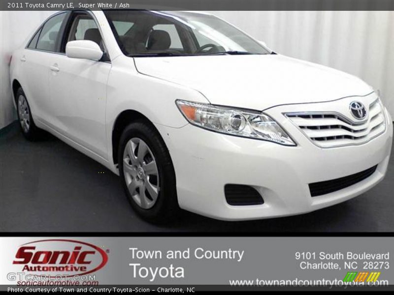 Super White / Ash 2011 Toyota Camry LE