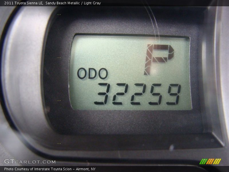 Sandy Beach Metallic / Light Gray 2011 Toyota Sienna LE