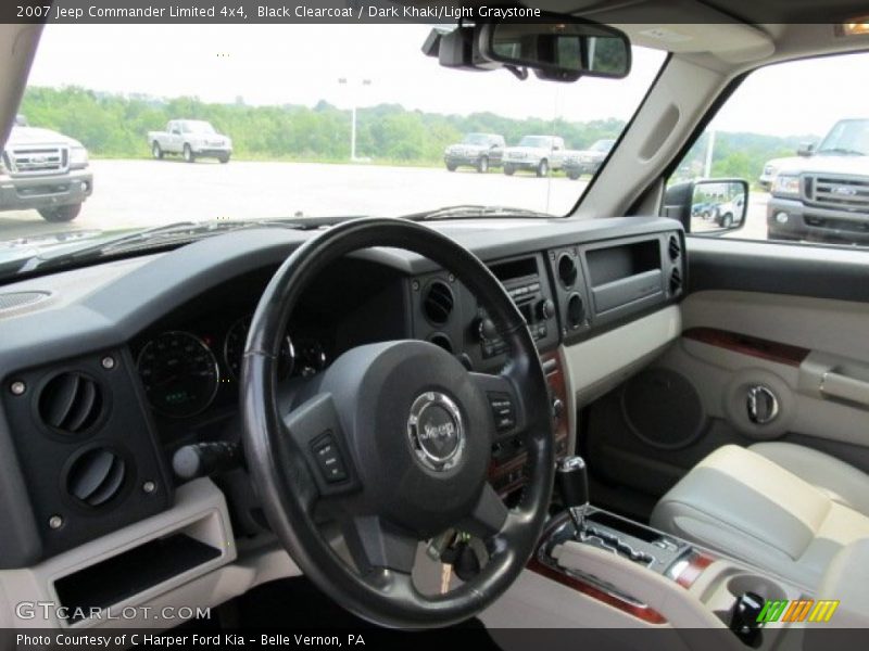 Black Clearcoat / Dark Khaki/Light Graystone 2007 Jeep Commander Limited 4x4