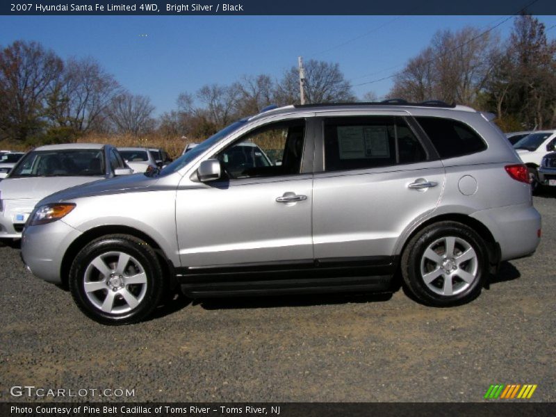 Bright Silver / Black 2007 Hyundai Santa Fe Limited 4WD