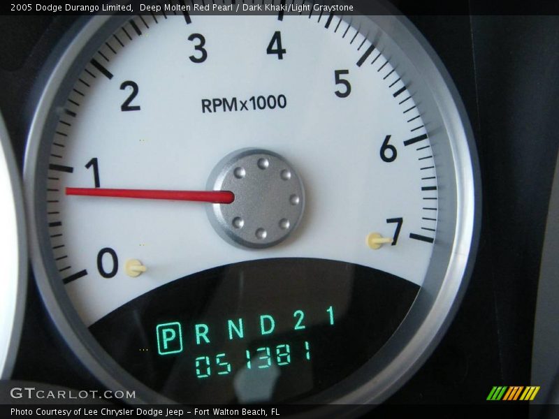Deep Molten Red Pearl / Dark Khaki/Light Graystone 2005 Dodge Durango Limited