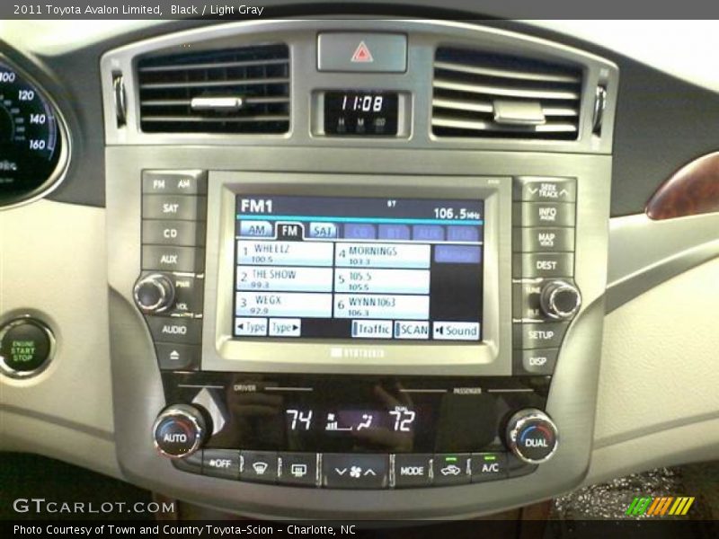 Black / Light Gray 2011 Toyota Avalon Limited