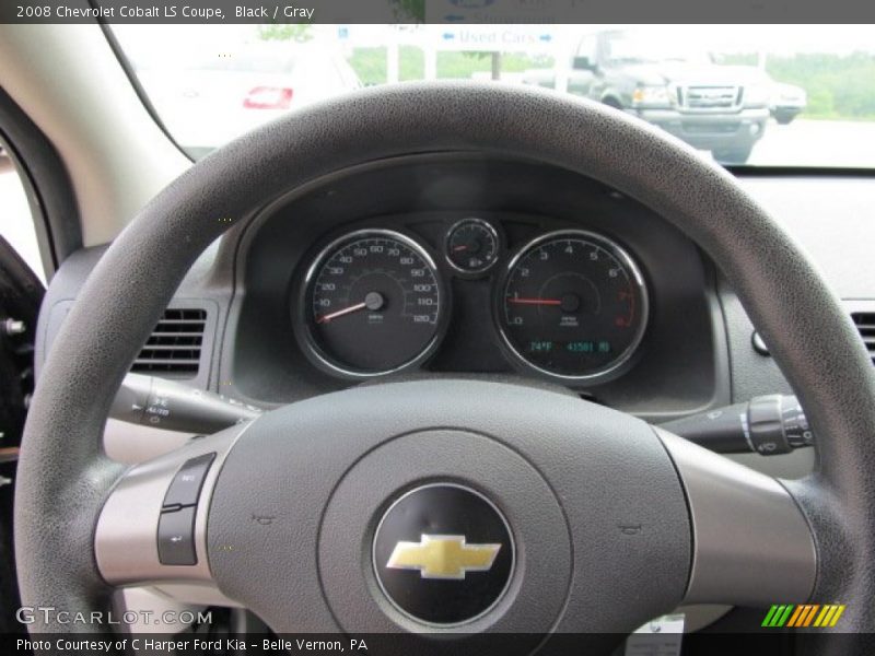 Black / Gray 2008 Chevrolet Cobalt LS Coupe