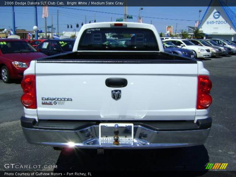 Bright White / Medium Slate Gray 2006 Dodge Dakota SLT Club Cab