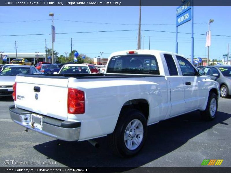 Bright White / Medium Slate Gray 2006 Dodge Dakota SLT Club Cab