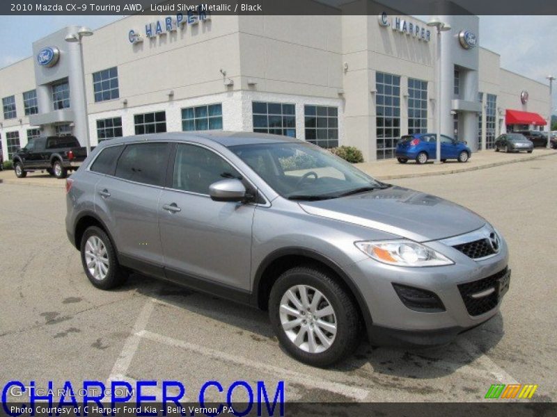 Liquid Silver Metallic / Black 2010 Mazda CX-9 Touring AWD