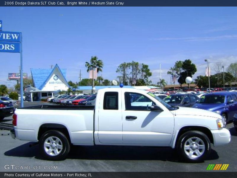 Bright White / Medium Slate Gray 2006 Dodge Dakota SLT Club Cab