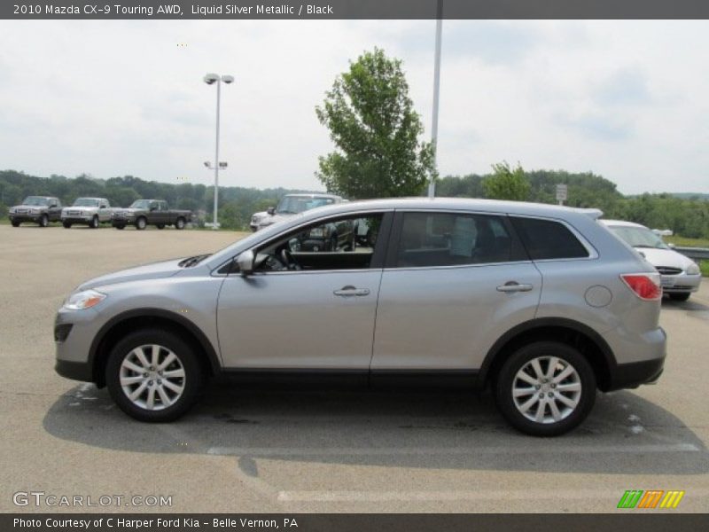 Liquid Silver Metallic / Black 2010 Mazda CX-9 Touring AWD
