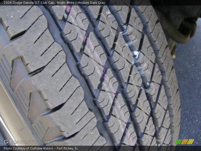 Bright White / Medium Slate Gray 2006 Dodge Dakota SLT Club Cab