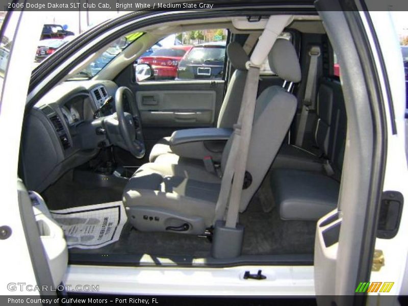 Bright White / Medium Slate Gray 2006 Dodge Dakota SLT Club Cab