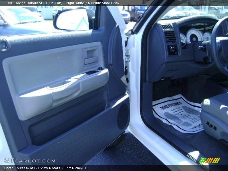Bright White / Medium Slate Gray 2006 Dodge Dakota SLT Club Cab