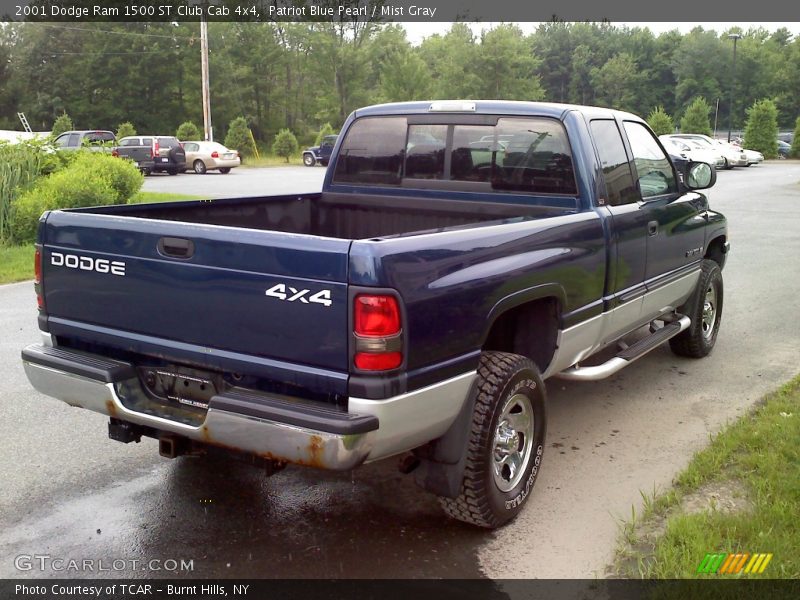 Patriot Blue Pearl / Mist Gray 2001 Dodge Ram 1500 ST Club Cab 4x4