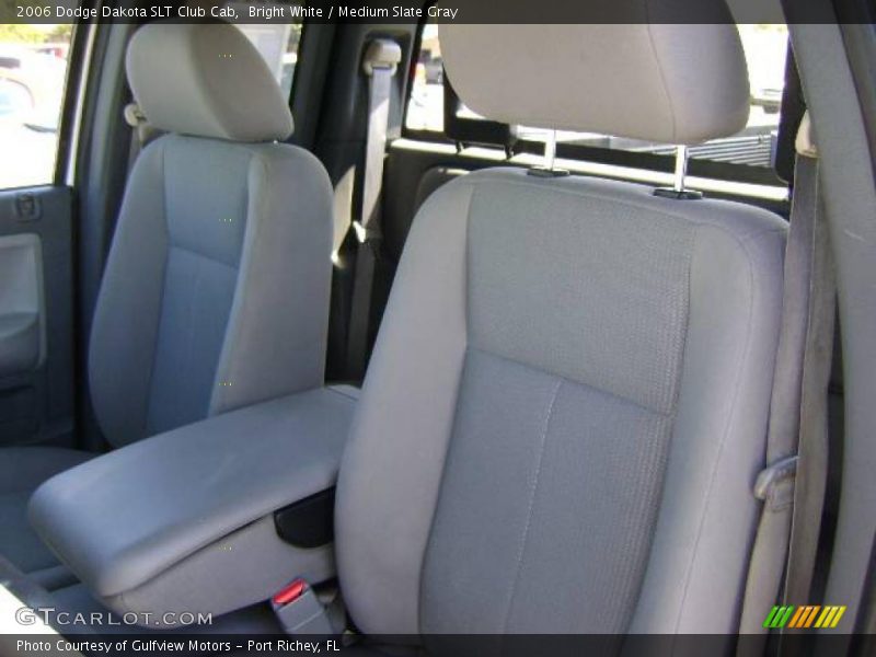 Bright White / Medium Slate Gray 2006 Dodge Dakota SLT Club Cab