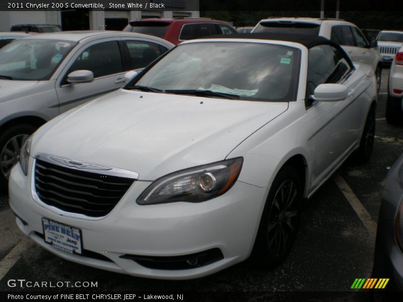 Stone White / Black 2011 Chrysler 200 S Convertible