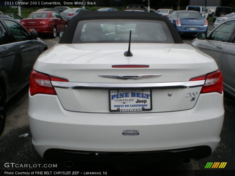Stone White / Black 2011 Chrysler 200 S Convertible