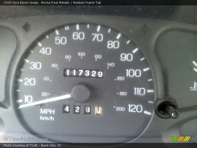 Mocha Frost Metallic / Medium Prairie Tan 2000 Ford Escort Sedan