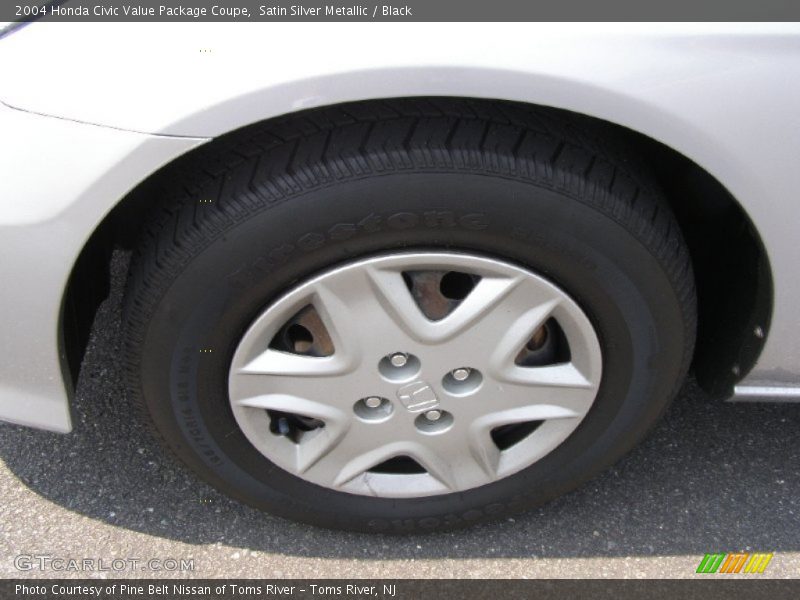Satin Silver Metallic / Black 2004 Honda Civic Value Package Coupe