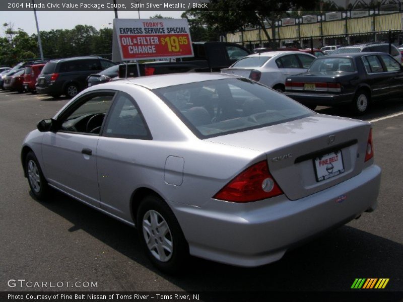 Satin Silver Metallic / Black 2004 Honda Civic Value Package Coupe