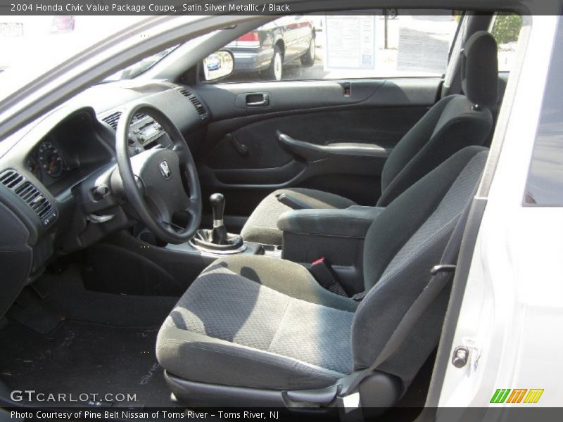 Satin Silver Metallic / Black 2004 Honda Civic Value Package Coupe